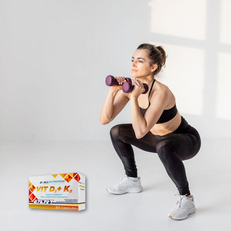 Vitamina D3+K2 ALLNUTRITION: Vitalitate radiantă, stare de bine profundă.