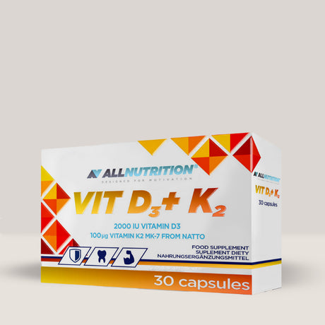 Oase puternice și imunitate de fier cu Vitamina D3+K2 de la ALLNUTRITION.