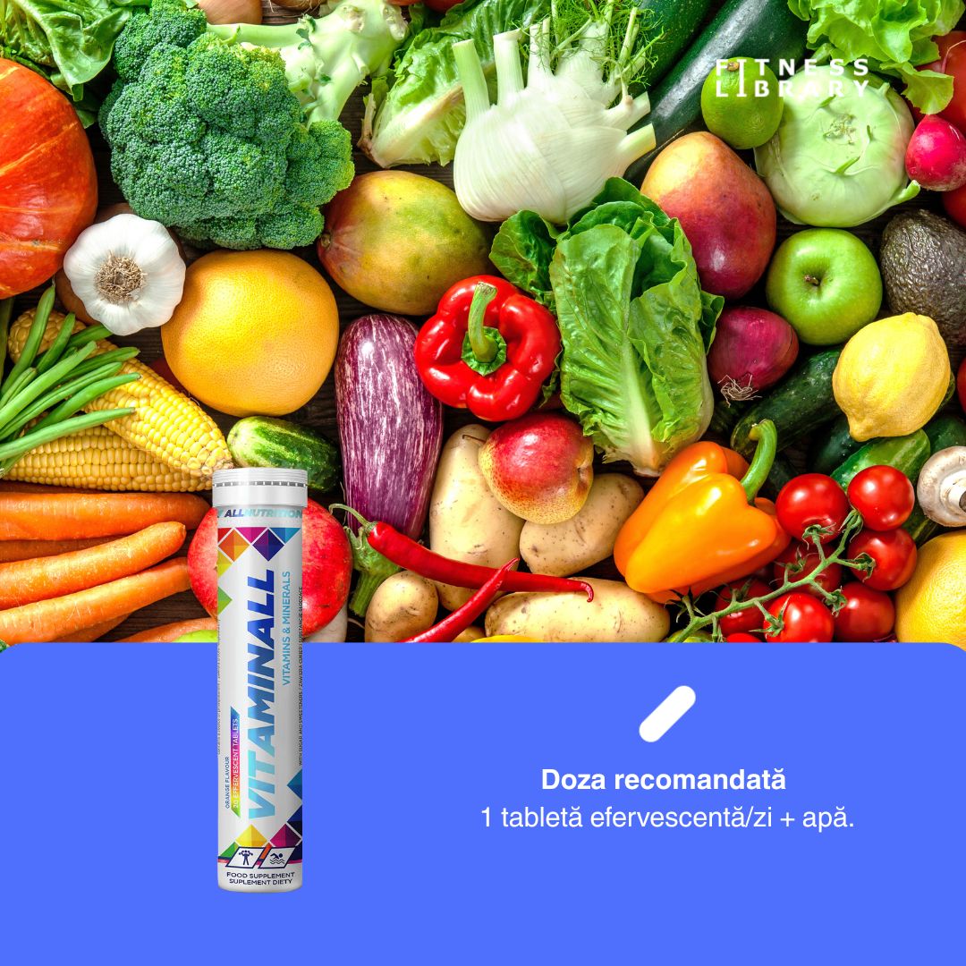 Energie și imunitate maximă cu VitaminALL. O tabletă zilnic, pentru o viață vibrantă.