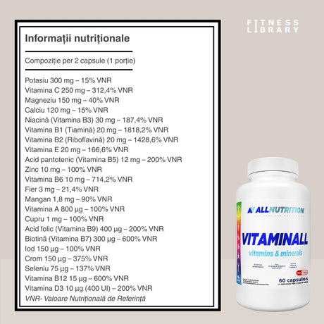 VitaminALL: Energie vibrantă, imunitate puternică, performanță maximă.