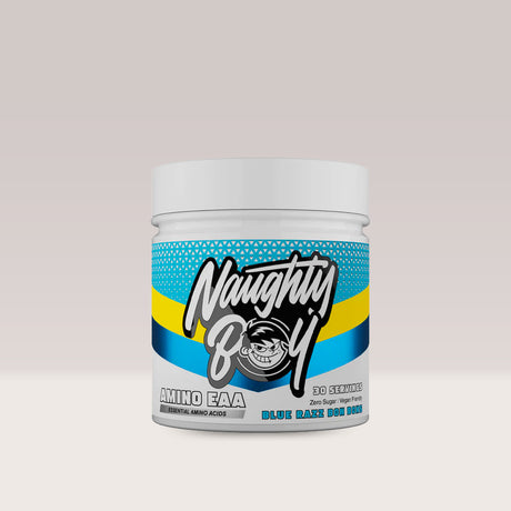 Aminoacizi esențiali cu aromă de Blue Razz Bon Bons pentru recuperare musculară rapidă și senzație de bine după antrenament. #NaughtyBoy #SummerVibes #WellnessDeLux