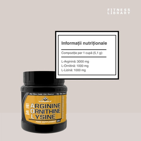 Recuperare nocturnă amplificată cu AOL de la Vitabolic.  L-Arginină, L-Ornitină și L-Lizină pentru performanță maximă.