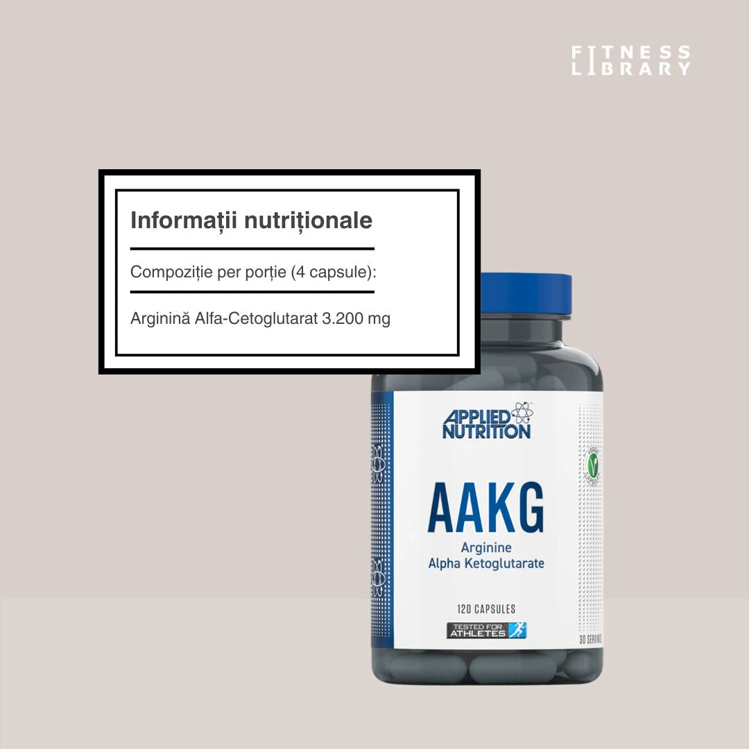 AAKG Applied Nutrition: Performanță maximă, siluetă sculptată, regenerare rapidă.