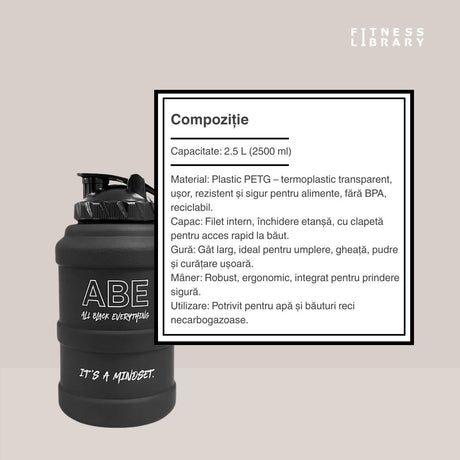 Hidratare absolută, performanță maximă. ABE Water Jug - atinge-ți potențialul.