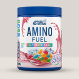 Imagine cu suplimentul de aminoacizi Amino Fuel de la APPLIED NUTRITION, 390g, 30 de serviri. Candy Ice Blast aroma.