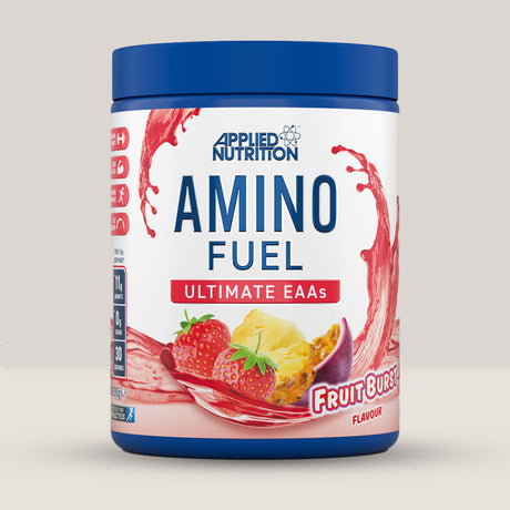 Imagine cu suplimentul de aminoacizi Amino Fuel de la APPLIED NUTRITION, 390g, 30 de serviri. Fruit Burst aroma.