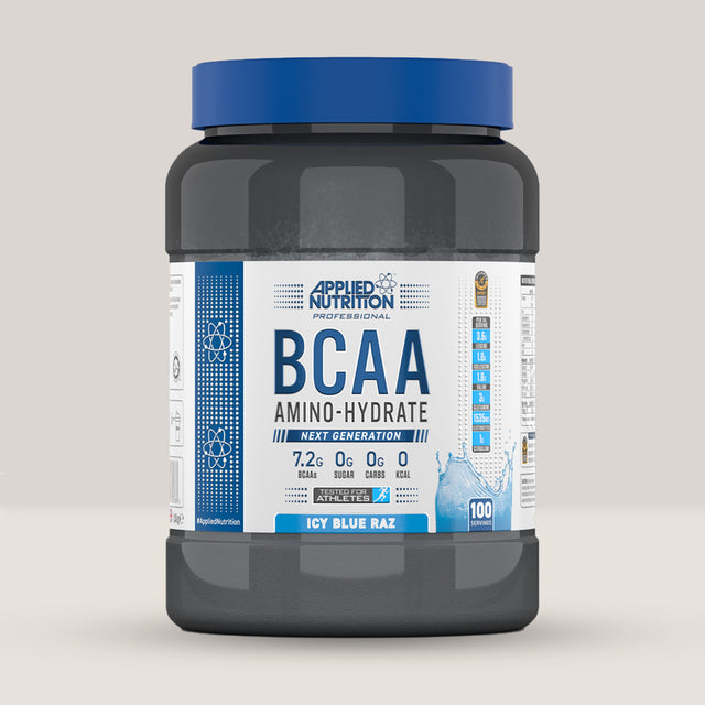 Imagine cu suplimentul de aminoacizi BCAA (Amino-Hydrate) de la APPLIED NUTRITION, 1.4kg, 100 de serviri. Icy blue raz aroma.