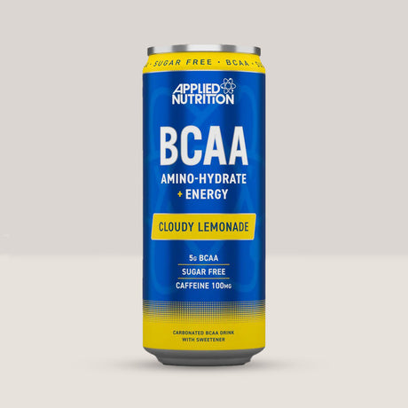 Imagine cu pachetul de 6 doze de BCAA Energy Drink de la APPLIED NUTRITION, 330ml per doză. Cloudy lemonade aroma.