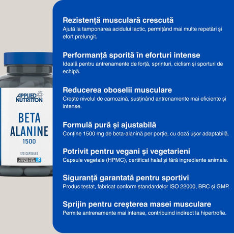 Antrenamente intense, performanță amplificată cu Beta-Alanina. Rezultate excepționale!