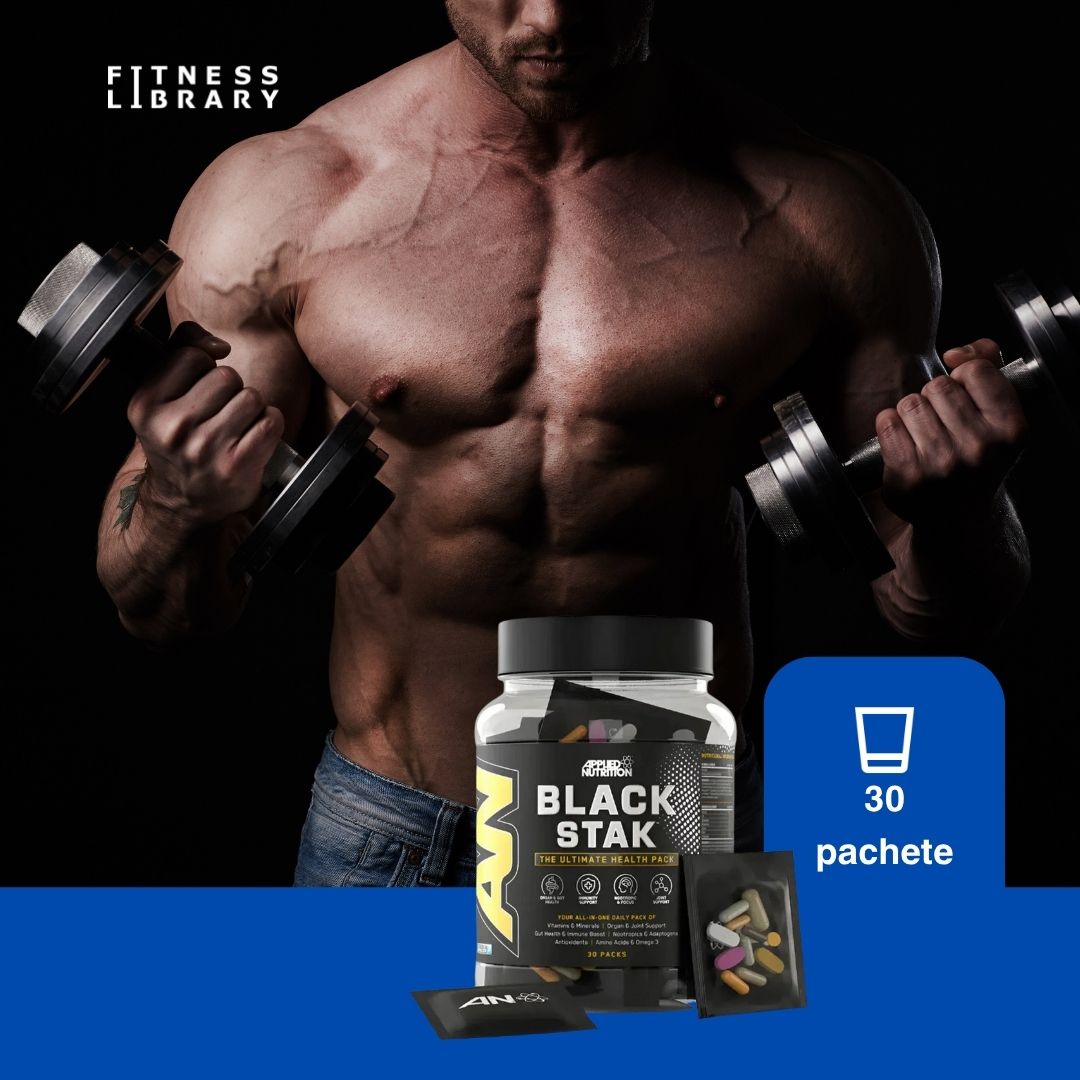 Vitalitate și claritate mentală cu Black Stak de la Applied Nutrition. Combate stresul zilnic.