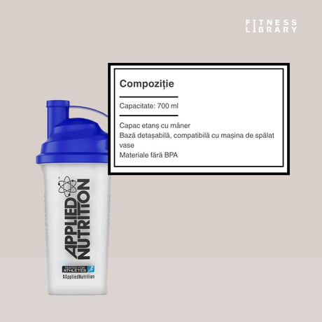 Shaker Clasic APPLIED NUTRITION: Mixare perfectă, gust desăvârșit, obiective atinse.