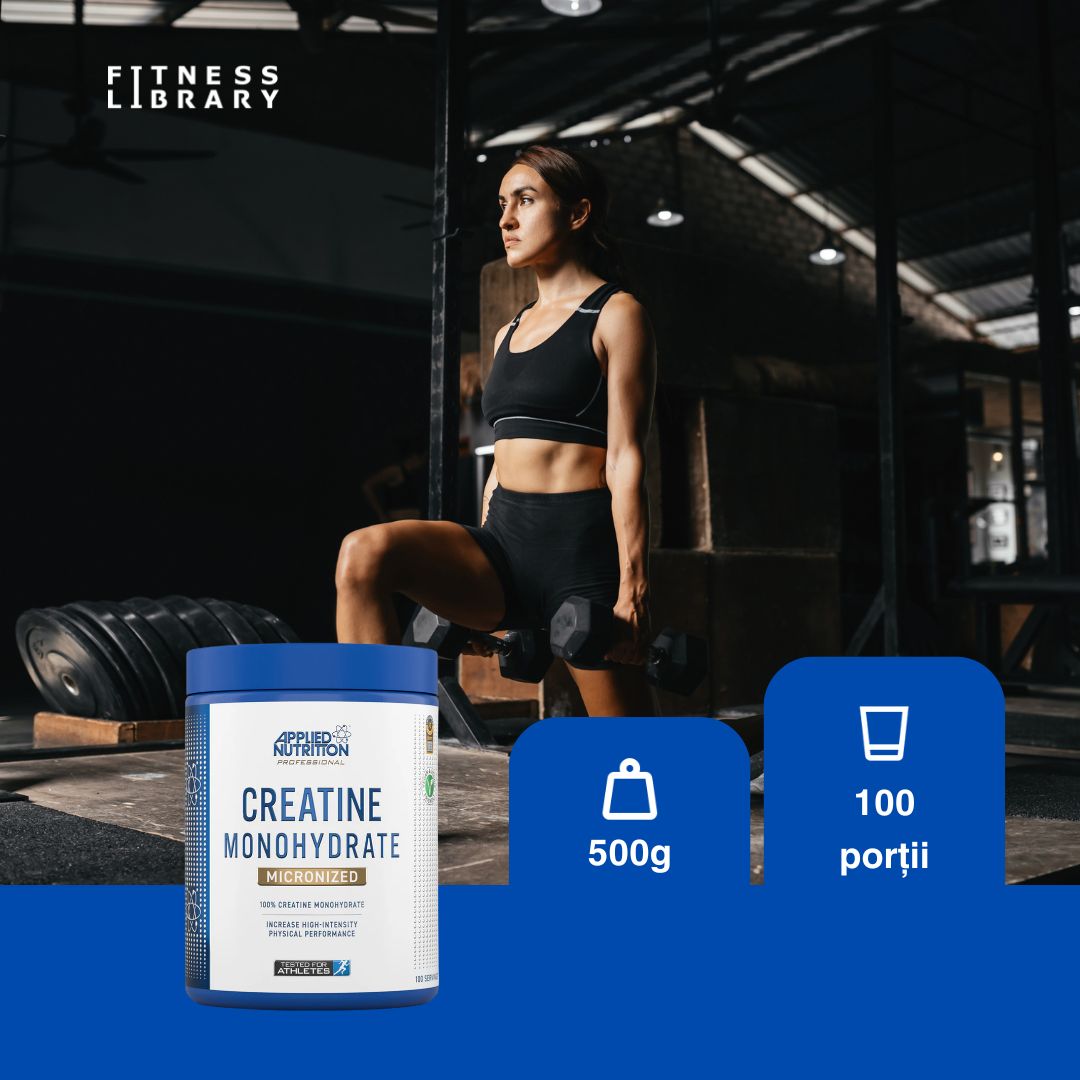 Creatină Monohidrată Micronizată APPLIED NUTRITION: Forță și performanță maximă.