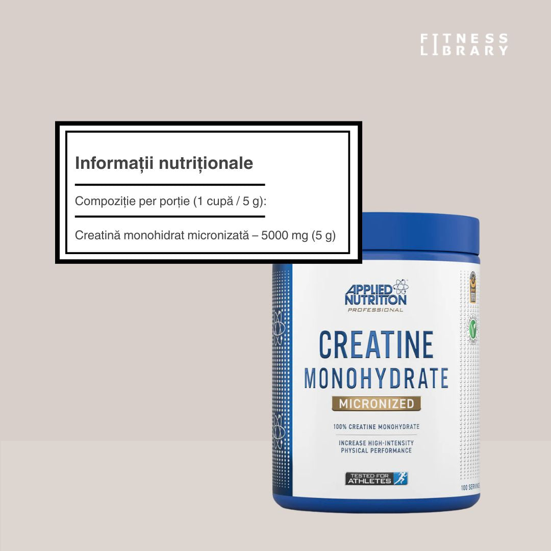 Creatină Monohidrată Micronizată. Performanță maximă, rezultate vizibile.