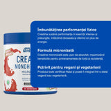 Creatină Monohidrată Micronizată: Energie explozivă, recuperare rapidă, aromă cireșe-mere. Performanță de elită.