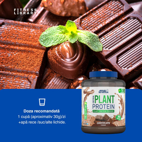 Performanță pură, regenerare profundă cu proteina vegetală Critical. #AppliedNutrition #PlantProtein #WellnessJourney