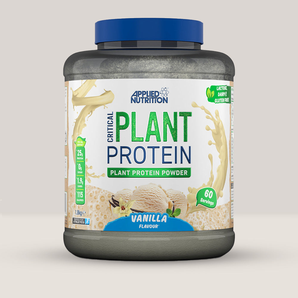 Cutie de Critical Plant Protein, 1.8kg de la APPLIED NUTRITION cu aromă de vanilie. 60 de serviri!