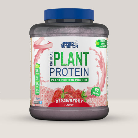 Cutie de Critical Plant Protein, 1.8kg de la APPLIED NUTRITION cu aromă de căpșuni. 60 de serviri!