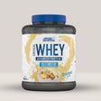 Imagine cu o cutie de Critical Whey Custard (2kg, 67 de serviri) de la Applied Nutrition, o proteină din zer cu aromă de cremă custard.