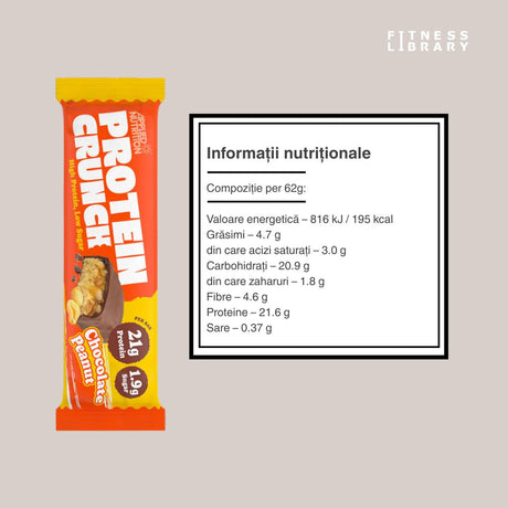 Baton proteic Crunch - Ciocolată belgiană decadentă pentru recuperare musculară optimă. Fără regrete!
