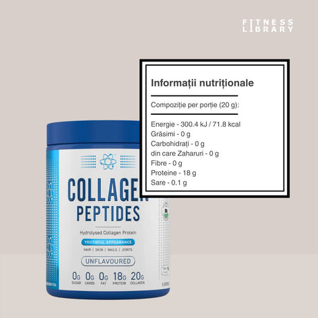 Colagen Hidrolizat APPLIED NUTRITION: Piele radiantă, articulații suple, vitalitate sporită.