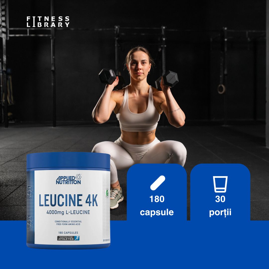 Creștere musculară rapidă și recuperare completă cu L-Leucina 4K. Sculptează-ți corpul ideal.
