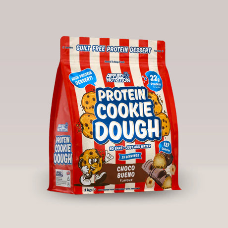 Imagine cu proteina sub formă de aluat de prăjitură Protein Cookie Dough de la Applied Nutrition, aromă Choco Bueno, 1kg, 25 de serviri.