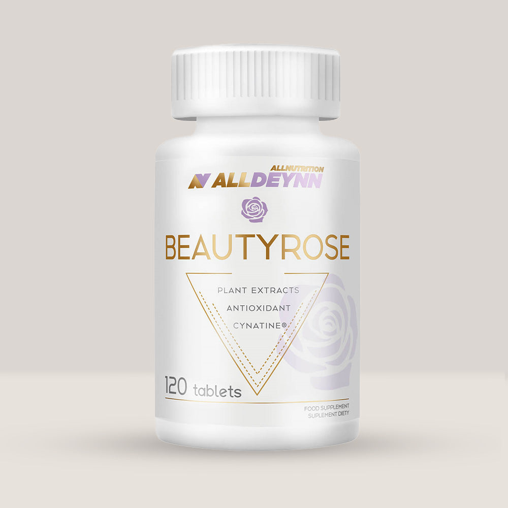 Flacon de Beautyrose de la Alldeynn, supliment cu keratină pentru păr, piele și unghii, 120 de tablete.