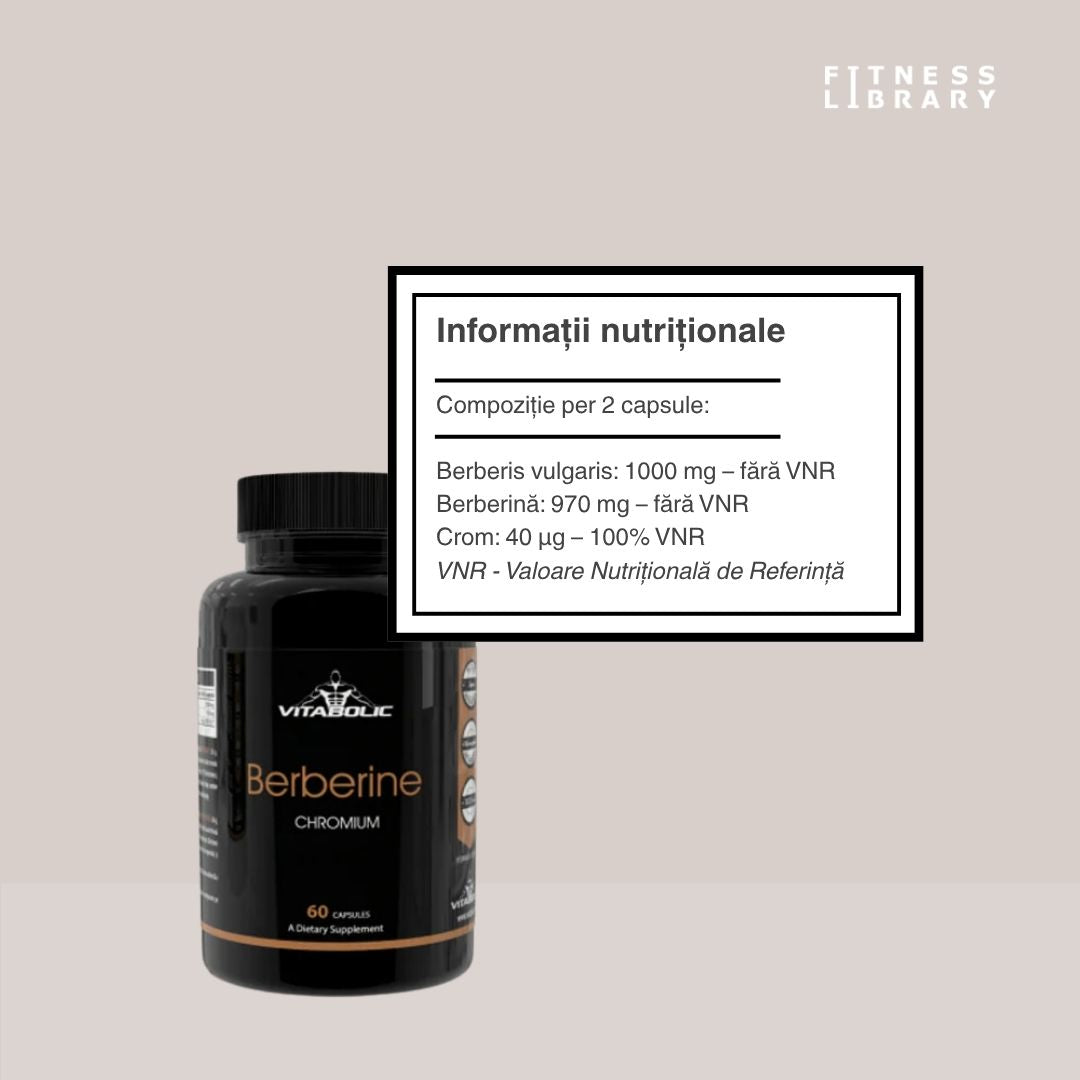 Berberine-1000 Chromium: Echilibru interior, vitalitate și bunăstare naturală.