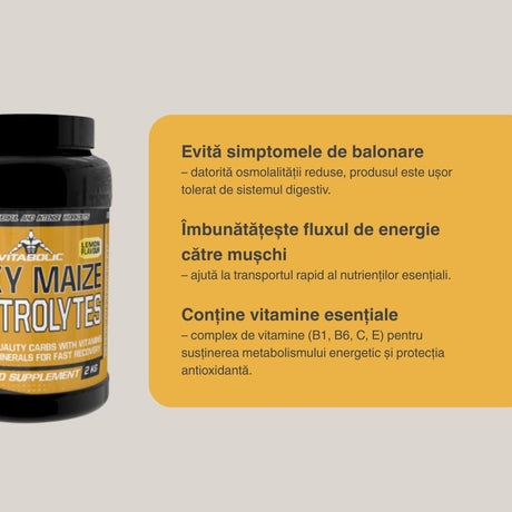 Waxy Maize Electrolytes: Energie pură pentru performanță optimă și recuperare rapidă.