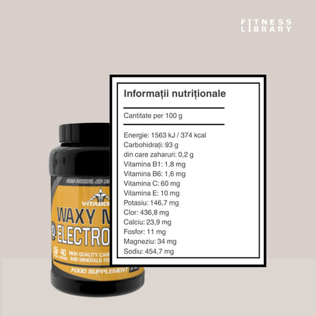 Waxy Maize Electrolytes: Energie constantă, hidratare profundă, performanță de vârf.