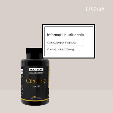 Citrulina Malat: Performanță maximă, anduranță explozivă, pompe musculare intense.