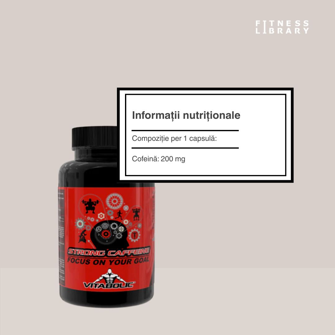 Energie limpede, focus de nezdruncinat. VITABOLIC Strong Caffeine. Puritate și precizie.