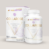 Flacon de Collarose Capsule de la Alldeynn, supliment cu colagen VERISOL® pentru piele, păr și unghii, 180 de capsule.