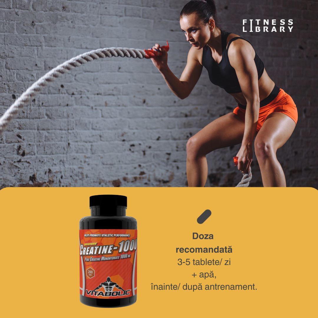 Creatină Monohidrată VITABOLIC: Performanță pură.