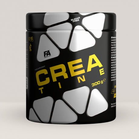 Cutie de Creatine de la Fitness Authority, supliment cu creatină monohidrat și Vitamina B6, ambalaj de 300g.