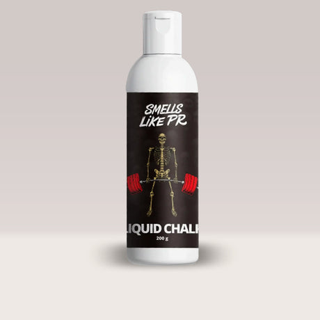 Recipient de Cretă Lichidă Original de la Smells Like PR, produs profesional pentru aderență, flacon de 200g.