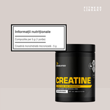 Creatină monohidrată (forță explozivă, masă musculară, recuperare rapidă) – 500 g / 100 porții | DEDICATED