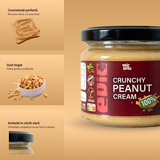 Crunchy Peanut Cream 300g – Unt de arahide 100% natural (textură crocantă & fără zahăr adăugat) | EPIC BITES