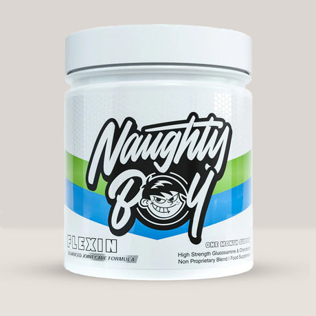 Cutie de Flexin de la NaughtyBoy, pachet cu 30 de plicuri pentru suport articular complet.