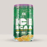  Imagine cu o cutie de FA ICE BCAA (375g, 30 de serviri), aminoacizi BCAA cu aromă răcoritoare de portocale și mango.