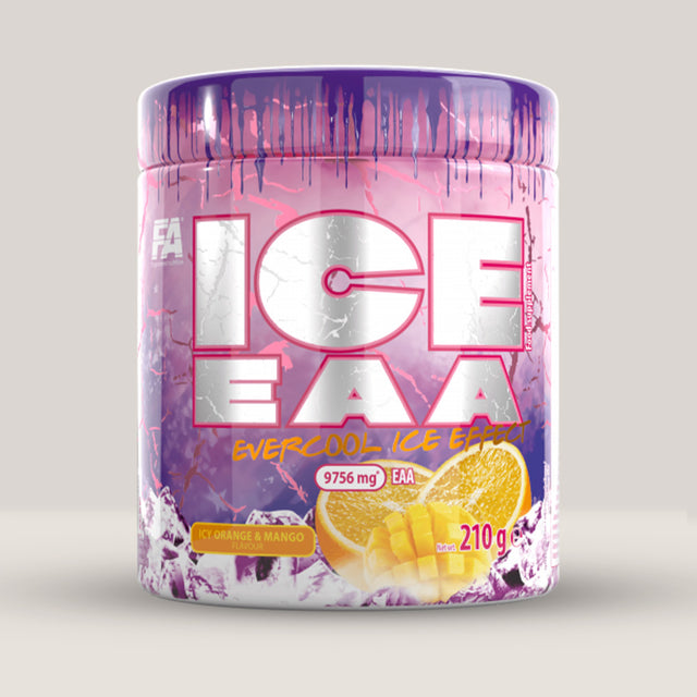 Cutie de ICE EAA de la Fitness Authority, supliment cu aminoacizi esențiali pentru recuperare musculară, ambalaj de 210g.