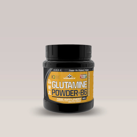 Imagine cu suplimentul alimentar Glutamine Powder + B6 de la VITABOLIC, 300g, 50 de serviri.
