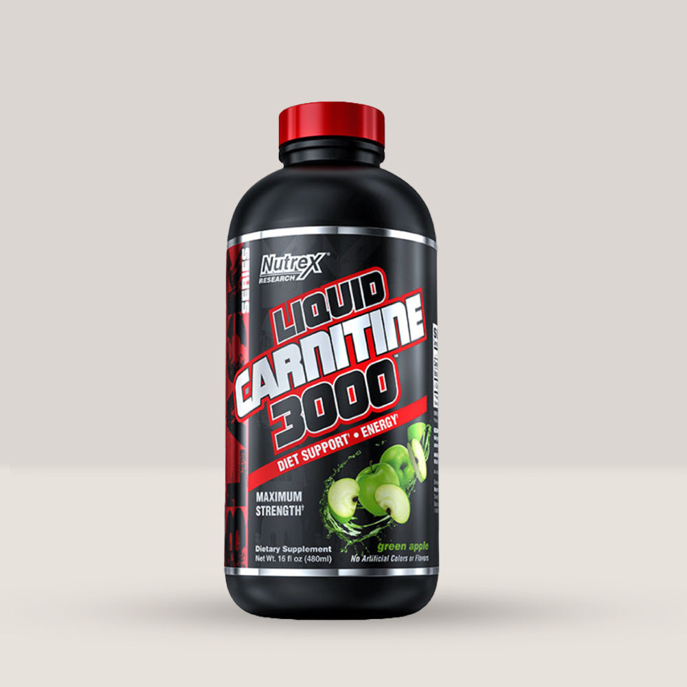 Imagine cu Nutrex Liquid L-Carnitine, arzător de grăsimi lichid, 480ml, 16 serviri. Green apple aroma. 