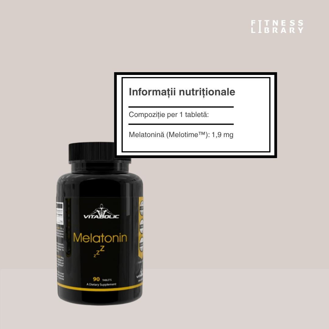 Somn profund, trezire revitalizată. Melatonina VITABOLIC cu Melotime™ eliberează armonia nopții.