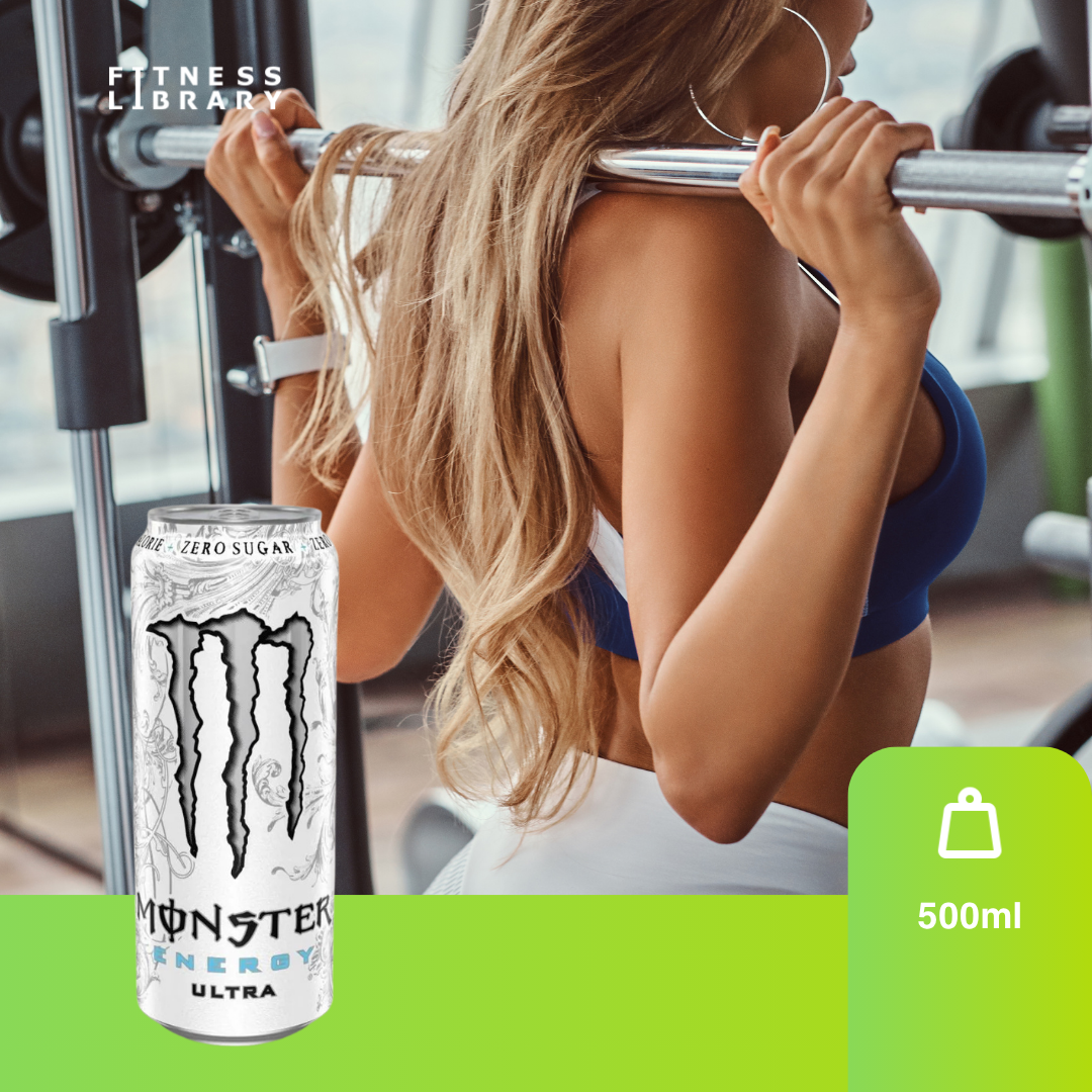 Monster Energy Ultra Zero (500ml) – Băutură energizantă complexă (energie susținută & concentrare mentală) – 1 porție | MONSTER ENERGY