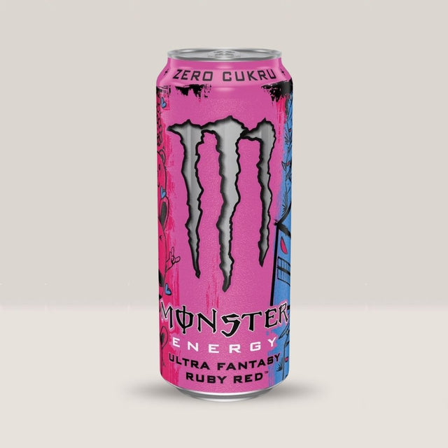 Energie fără zahăr cu Monster Ultra Fantasy Ruby Red. Grapefruit roșu vibrant pentru claritate și concentrare de neegalat.