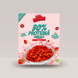 Imagine cu cerealele proteice 30% Protein Cereals de la Mr. Iron, 250g. Strawberry aroma.