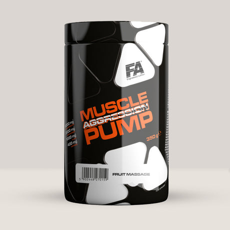 Cutie de Muscle Pump Aggression de la Fitness Authority, supliment pre-workout pentru energie și pompare, 350g.