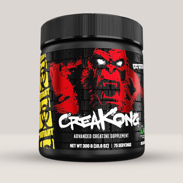 Imagine cu o cutie de MUTANT® CREAKONG™ (300g, 75 de serviri), o formulă de creatină cu 3 tipuri de creatină pentru creșterea performanței.