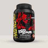 Imagine cu o cutie de MUTANT® ISO SURGE™ (1.6LBS, 23 de serviri), un izolat proteic din zer de calitate superioarăcu aromă de triple chocolate.